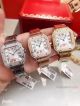 Copy Cartier Santos 100 Diamond Watch Stainless Steel Silver Dial (4)_th.jpg